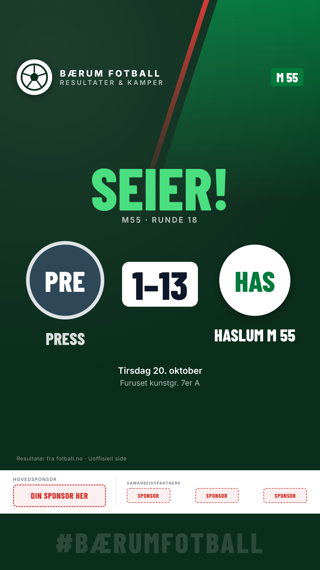 M 55: Press 55 1–13 Haslum M 55